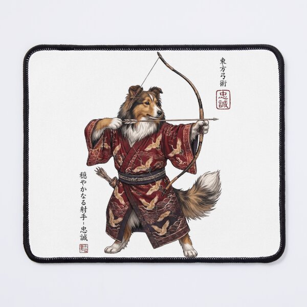 Item preview, Anime Shetland Sheepdog Warrior Kyudo Japanese Art Dog Lover designed and sold by dian-rody-crest.