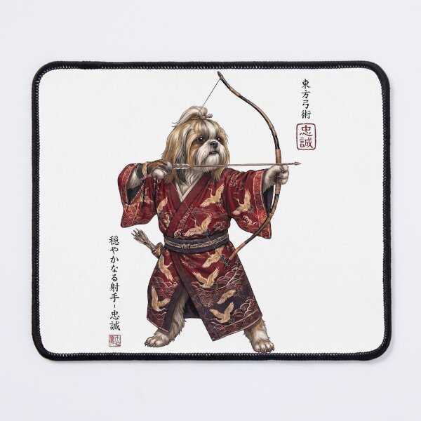 Item preview, Anime Shih Tzu Warrior Kyudo Japanese Art Dog Lover designed and sold by dian-rody-crest.