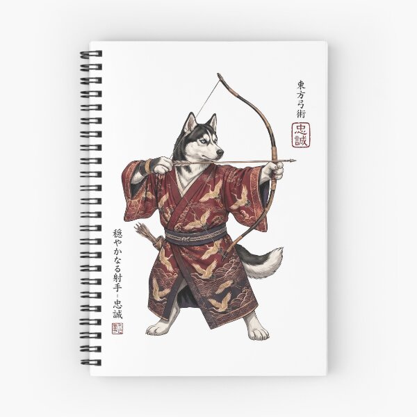 Item preview, Anime Siberian Husky Warrior Kyudo Japanese Art Dog Lover designed and sold by dian-rody-crest.