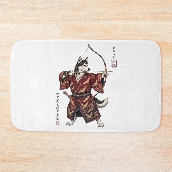 Item preview, Anime Siberian Husky Warrior Kyudo Japanese Art Dog Lover designed and sold by dian-rody-crest.