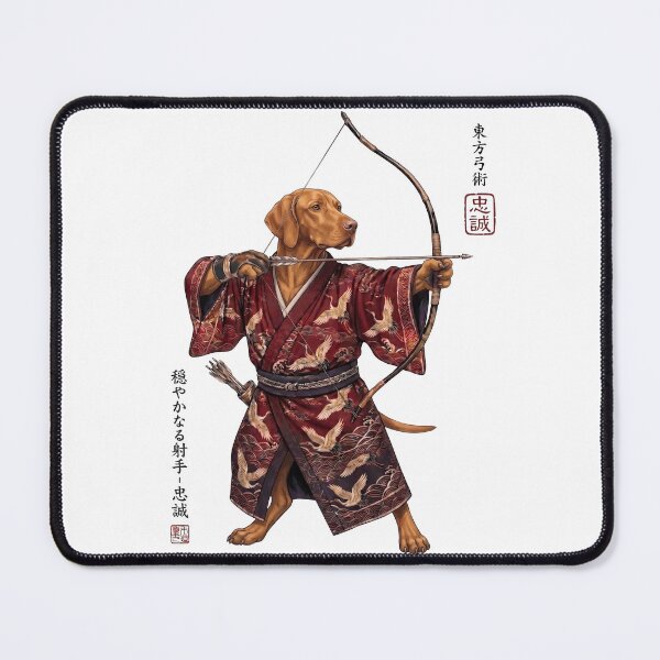 Item preview, Anime Vizsla Warrior Kyudo Japanese Art Dog Lover designed and sold by dian-rody-crest.