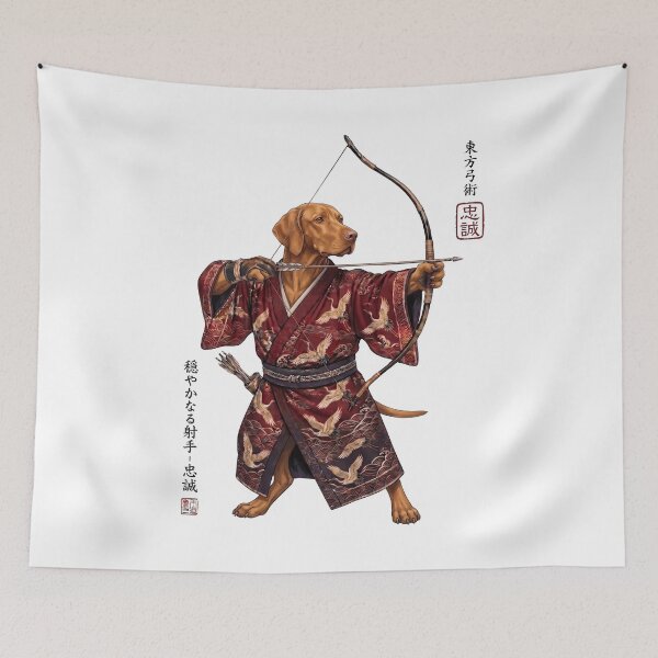 Item preview, Anime Vizsla Warrior Kyudo Japanese Art Dog Lover designed and sold by dian-rody-crest.