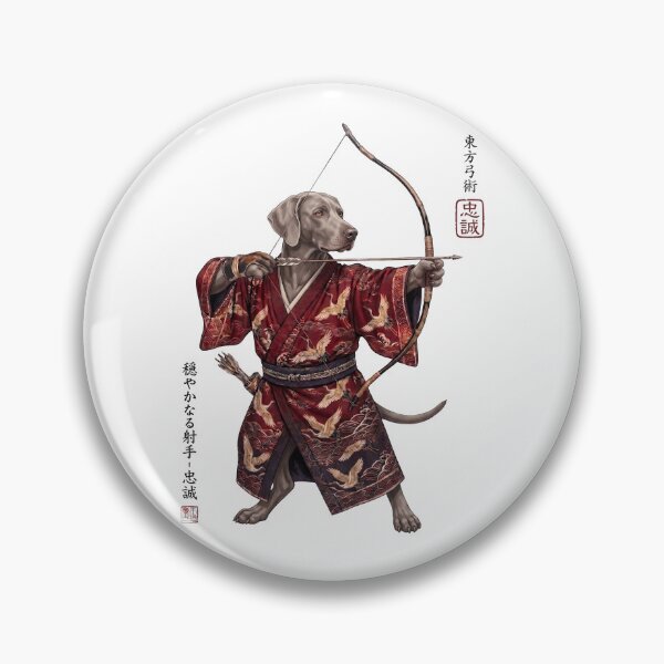 Item preview, Anime Weimaraner Warrior Kyudo Japanese Art Dog Lover designed and sold by dian-rody-crest.