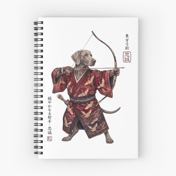 Item preview, Anime Weimaraner Warrior Kyudo Japanese Art Dog Lover designed and sold by dian-rody-crest.