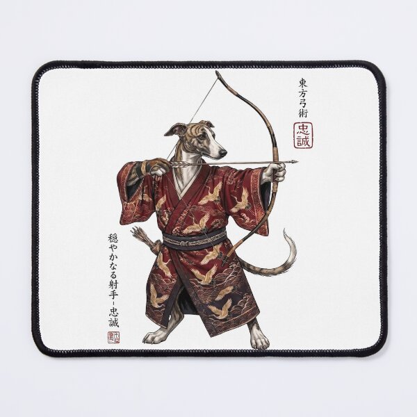 Item preview, Anime Whippet Warrior Kyudo Japanese Art Dog Lover designed and sold by dian-rody-crest.