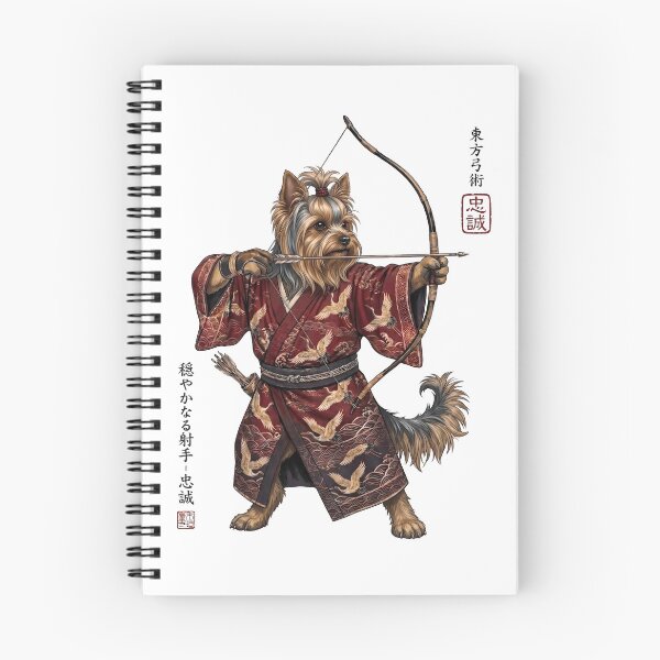 Item preview, Anime Yorkshire Terrier Warrior Kyudo Japanese Art Dog Lover designed and sold by dian-rody-crest.