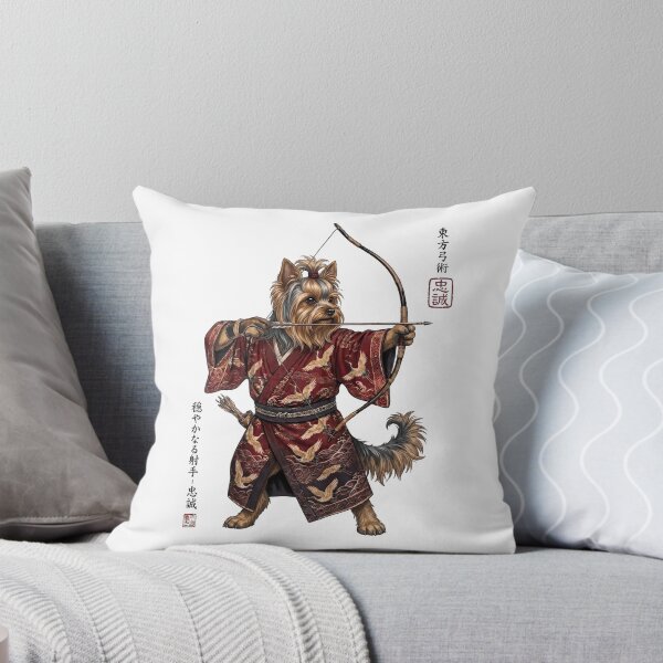 Item preview, Anime Yorkshire Terrier Warrior Kyudo Japanese Art Dog Lover designed and sold by dian-rody-crest.