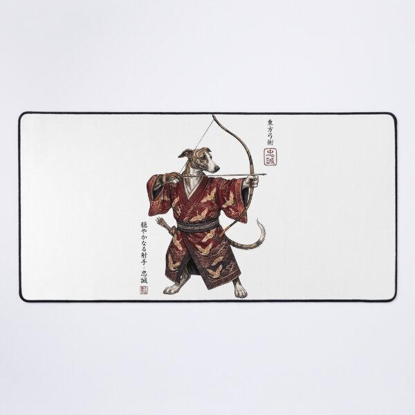 Item preview, Anime Whippet Warrior Kyudo Japanese Art Dog Lover designed and sold by dian-rody-crest.