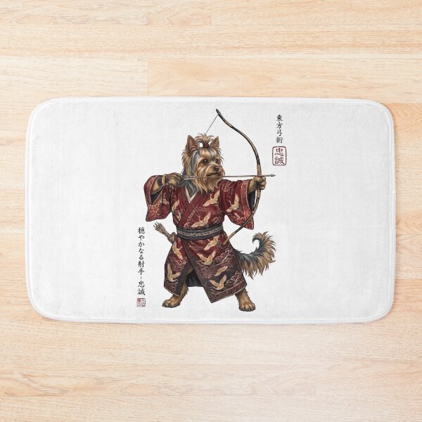 Item preview, Anime Yorkshire Terrier Warrior Kyudo Japanese Art Dog Lover designed and sold by dian-rody-crest.