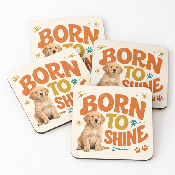 Item preview, Retro Sunset Dog Motivational Design Born to shine designed and sold by feelingblessed.