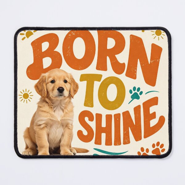 Item preview, Retro Sunset Dog Motivational Design Born to shine designed and sold by feelingblessed.