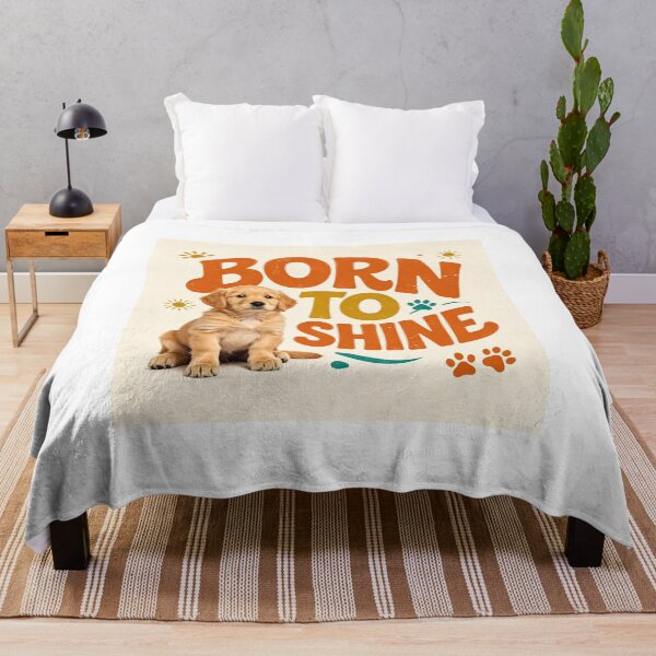 Item preview, Retro Sunset Dog Motivational Design Born to shine designed and sold by feelingblessed.