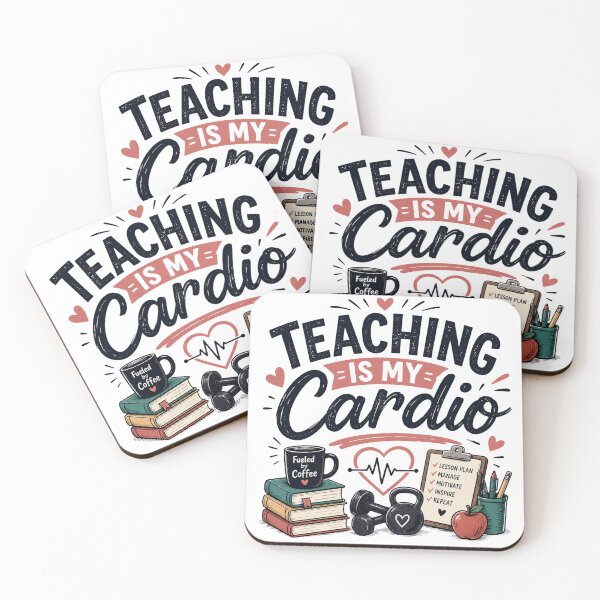 Item preview, Teaching Is My Cardio – Funny Teacher Workout Coffee Design designed and sold by RJACreative.