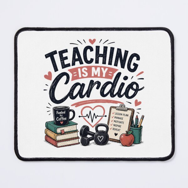 Item preview, Teaching Is My Cardio – Funny Teacher Workout Coffee Design designed and sold by RJACreative.