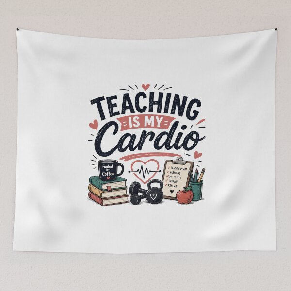 Item preview, Teaching Is My Cardio – Funny Teacher Workout Coffee Design designed and sold by RJACreative.