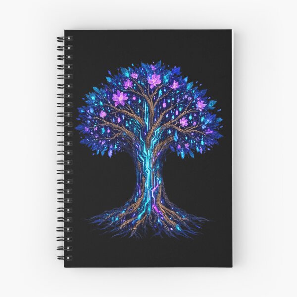 Item preview, Cybernetic Tree of Life – Bioluminescent Futuristic Nature designed and sold by TroviTutto.