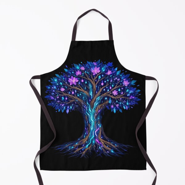 Item preview, Cybernetic Tree of Life – Bioluminescent Futuristic Nature designed and sold by TroviTutto.