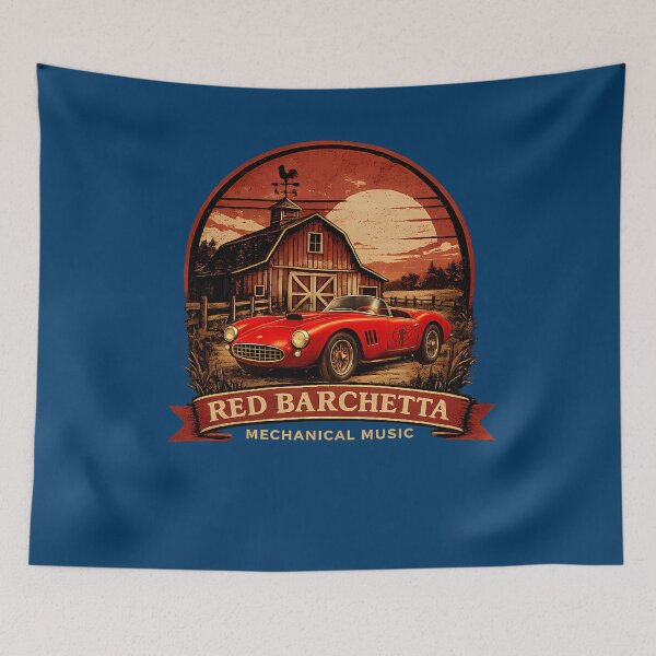 Item preview, Red Barchetta  Mechanical Music Vintage Car Art designed and sold by Jimbeler.