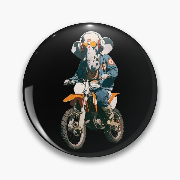 Item preview, Cool Elephant Riding Motocross Dirt Bike Green Jacket Pop Art designed and sold by PANNARUK THAILAND.