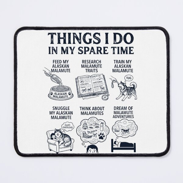 Item preview, Funny Alaskan Malamute Lover Spare Time Activities designed and sold by dian-rody-crest.