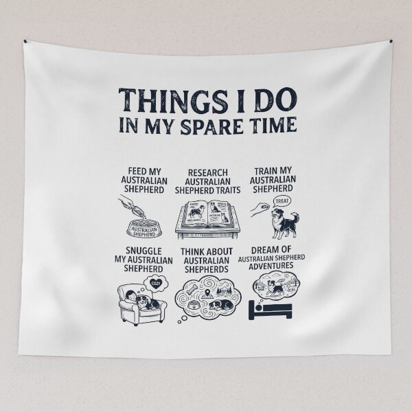 Item preview, Funny Australian Shepherd Lover Spare Time Activities designed and sold by dian-rody-crest.