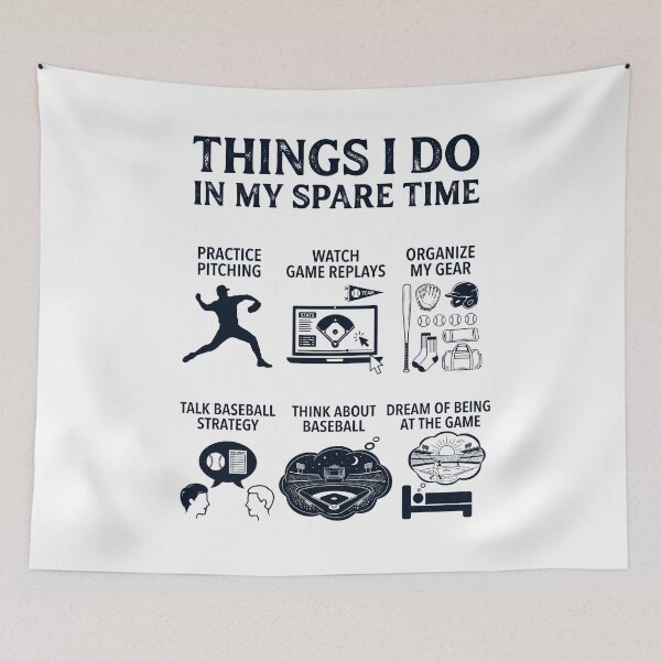 Item preview, Funny Baseball Lover Spare Time Activities designed and sold by dian-rody-crest.