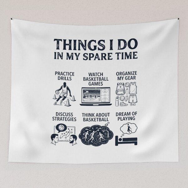 Item preview, Funny Basketball Lover Spare Time Activities designed and sold by dian-rody-crest.