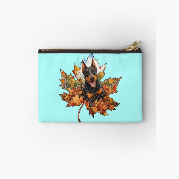 Item preview, Fall Doberman Playing In Autumn Leaves designed and sold by Lion and Lamb Design.