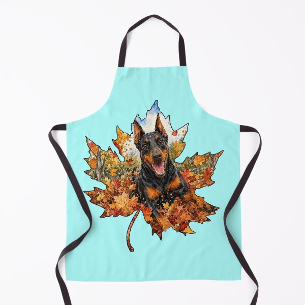 Item preview, Fall Doberman Playing In Autumn Leaves designed and sold by Lion and Lamb Design.
