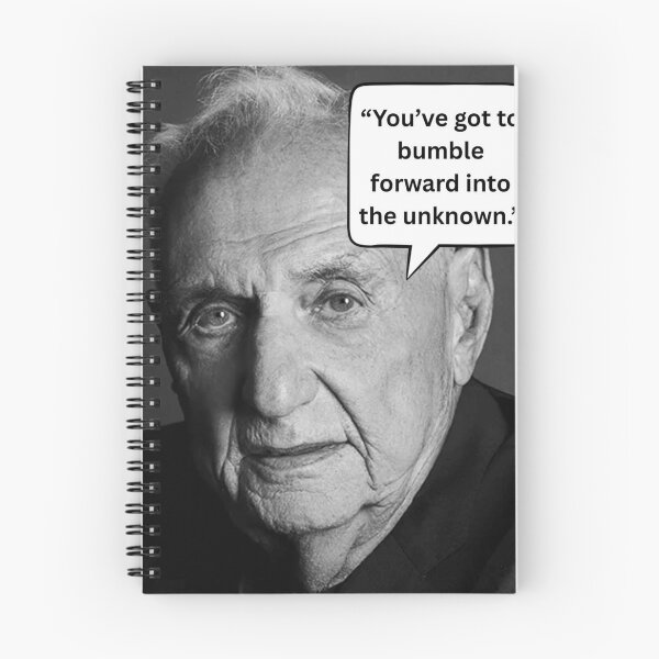 Item preview, Frank Gehry portrait with architecture quote designed and sold by Archysketch.