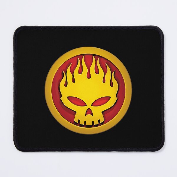 Item preview, Golden Flaming Skull Emblem With Red Background designed and sold by DigbyG.