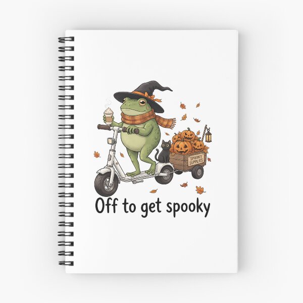 Item preview, Spooky Frog Witch on Scooter Halloween Funny Frog designed and sold by WhooHoo-Art.