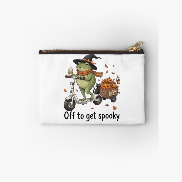 Item preview, Spooky Frog Witch on Scooter Halloween Funny Frog designed and sold by WhooHoo-Art.