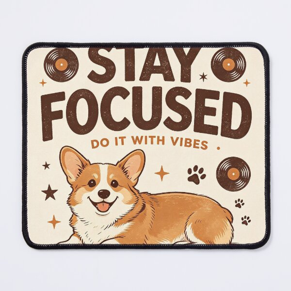 Item preview, Stay Focused Do It With Vibes  Motivational Retro Dog designed and sold by feelingblessed.