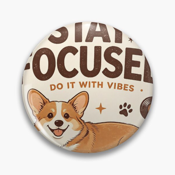 Item preview, Stay Focused Do It With Vibes  Motivational Retro Dog designed and sold by feelingblessed.