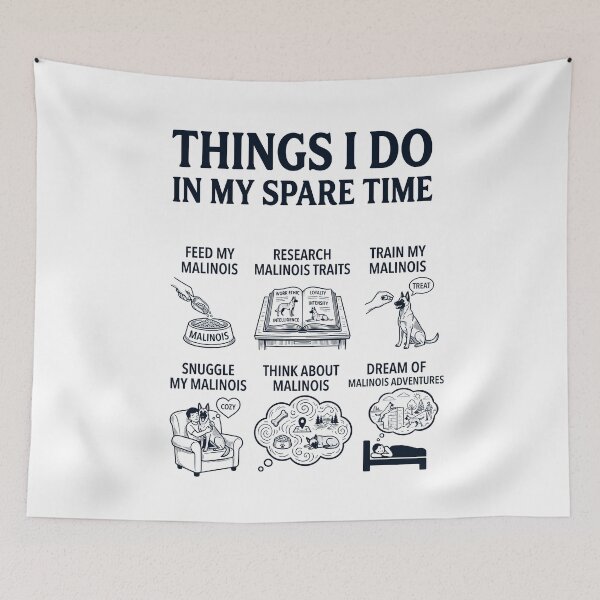 Item preview, Funny Belgian Malinois Lover Spare Time Activities designed and sold by dian-rody-crest.