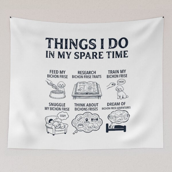 Item preview, Funny Bichon Frise Lover Spare Time Activities designed and sold by dian-rody-crest.