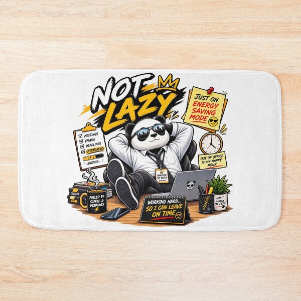 Item preview, Not Lazy, Energy Saving Mode Funny Office Panda designed and sold by dytf79.
