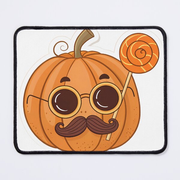 Item preview, Cool Pumpkin With Mustache Sunglasses And Lollipop designed and sold by Wongvian.