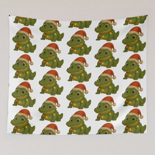 Aperçu de l'œuvre Crocodile nain de Noël créée et vendue par Sillytoe.