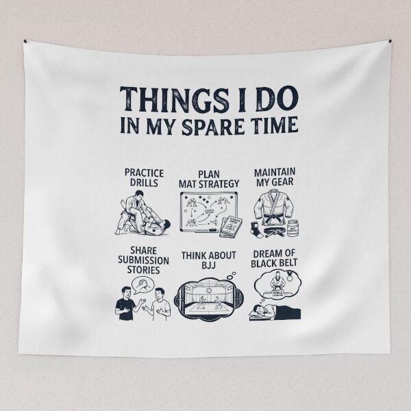 Item preview, Funny Brazilian Jiu Jitsu Lover Spare Time Activities designed and sold by dian-rody-crest.