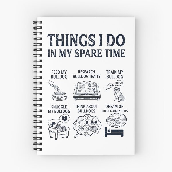 Item preview, Funny Bulldog Lover Spare Time Activities designed and sold by dian-rody-crest.