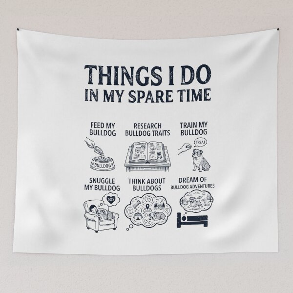 Item preview, Funny Bulldog Lover Spare Time Activities designed and sold by dian-rody-crest.