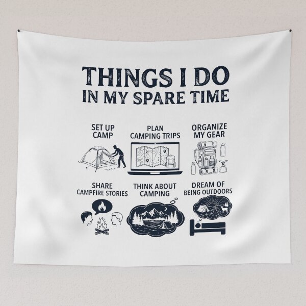 Item preview, Funny Camping Lover Spare Time Activities designed and sold by dian-rody-crest.
