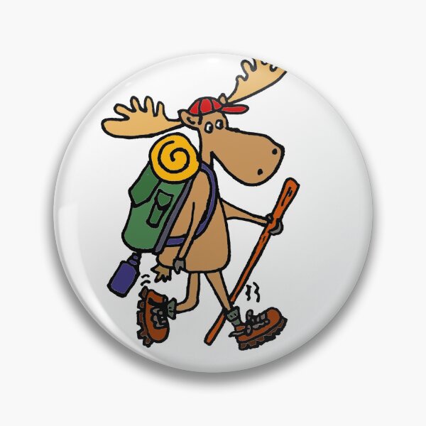 Item preview, Funny Cool Moose Hiker designed and sold by Nature's Fancy.