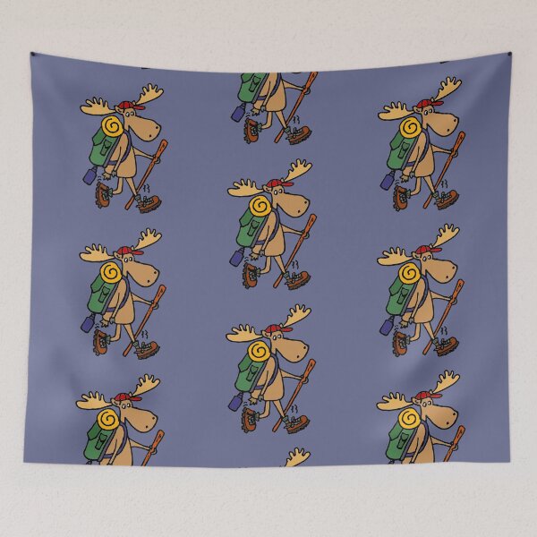 Item preview, Funny Cool Moose Hiker designed and sold by Nature's Fancy.