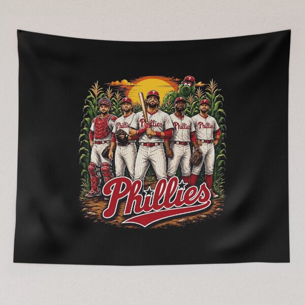 Item preview, Philadelphia Phillies Baseball Cornfield Team Mascot Sunset Fan Art Design designed and sold by SandraCoo71209.