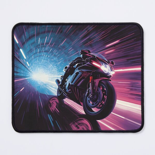 Item preview, Neon Motorcycle Racer Retro Arcade Cyberpunk Gaming Art designed and sold by ThePixelArchive.