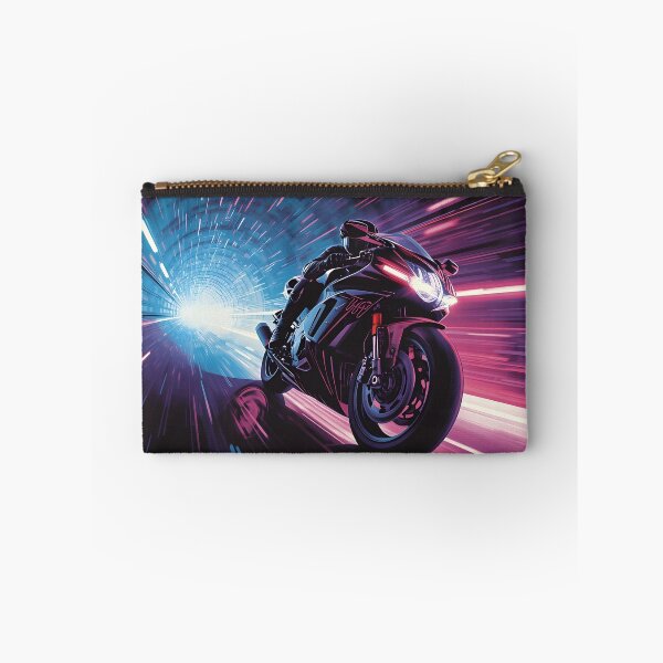 Item preview, Neon Motorcycle Racer Retro Arcade Cyberpunk Gaming Art designed and sold by ThePixelArchive.