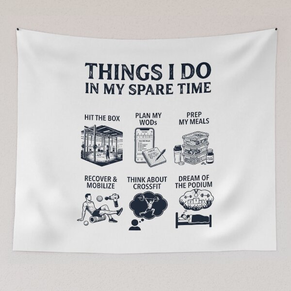 Item preview, Funny CrossFit Lover Spare Time Activities designed and sold by dian-rody-crest.
